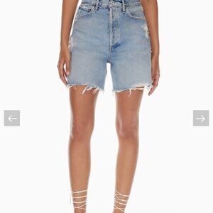 Agolde Stella Light Blue Jean Shorts